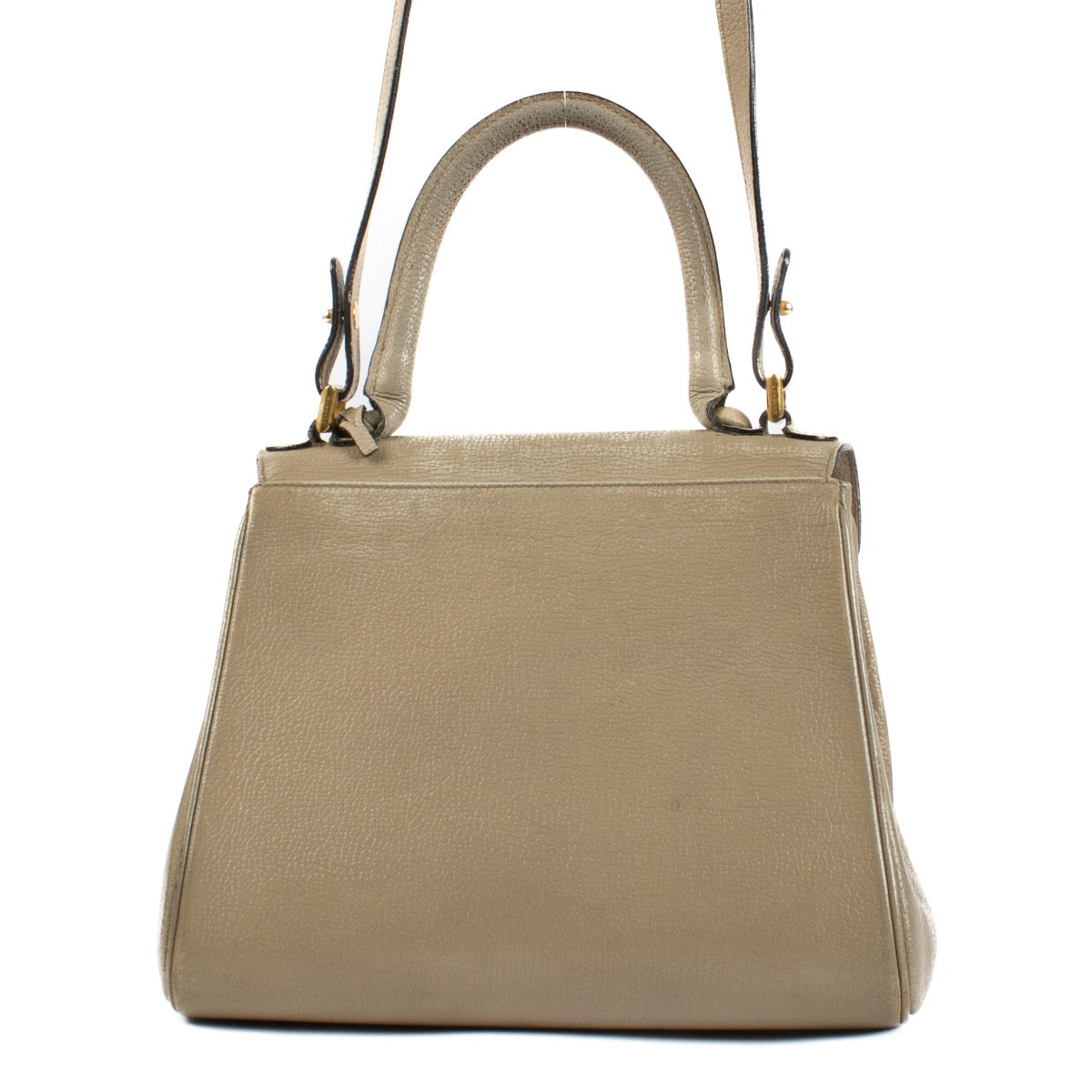 shop 100% authentic second hand Delvaux Taupe Leather Brillant PM Bag on Labellov.com