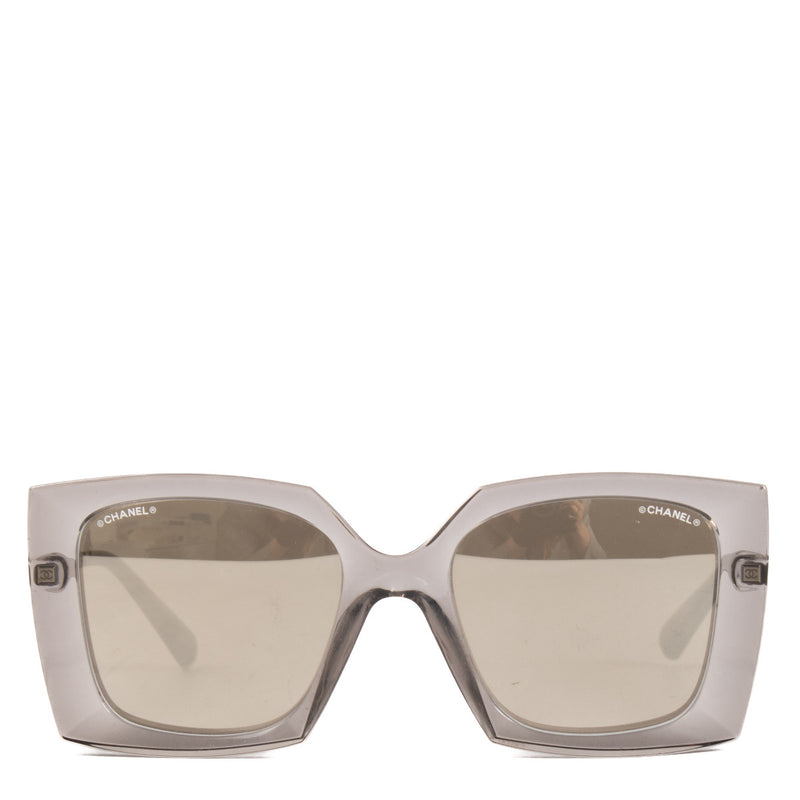 Chanel Grey Mirror Sunglasses