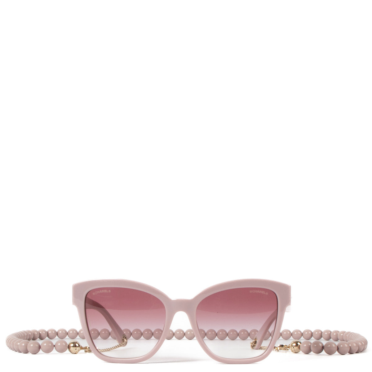 Chanel 5487 Pink Sunglasses with Chain for the best price at Labellov secondhand luxury in Antwerp and Knokke