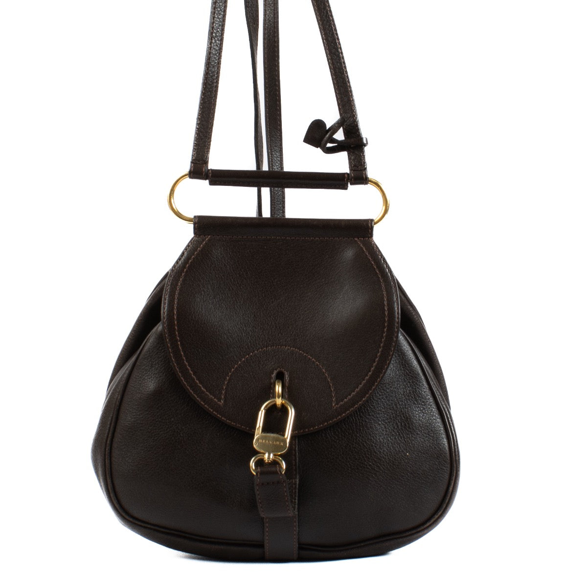 Shop safe ONLINE at Labellov in ANTWERP, Brussels and Knokke this 100% authentic second hand Delvaux Brown Cerceau PM Bag