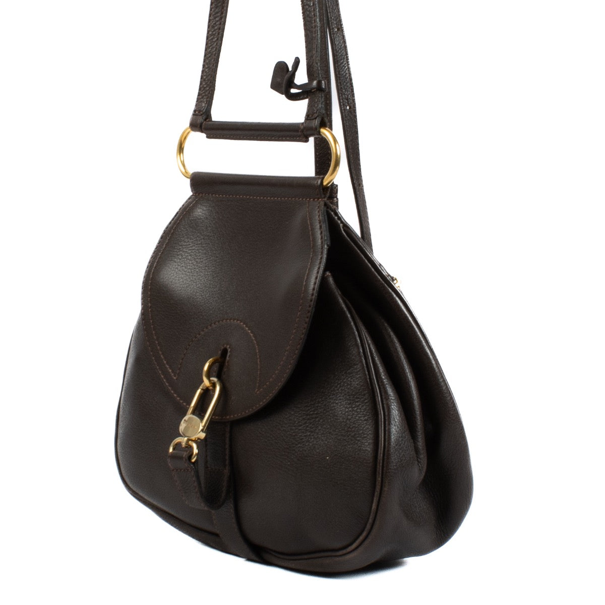 Shop safe ONLINE at Labellov in ANTWERP, Brussels and Knokke this 100% authentic second hand Delvaux Brown Cerceau PM Bag