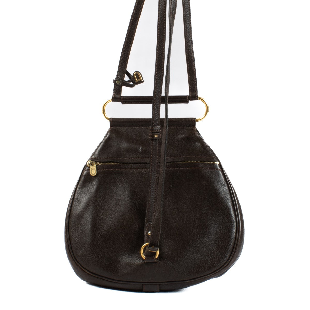 Shop safe ONLINE at Labellov in ANTWERP, Brussels and Knokke this 100% authentic second hand Delvaux Brown Cerceau PM Bag