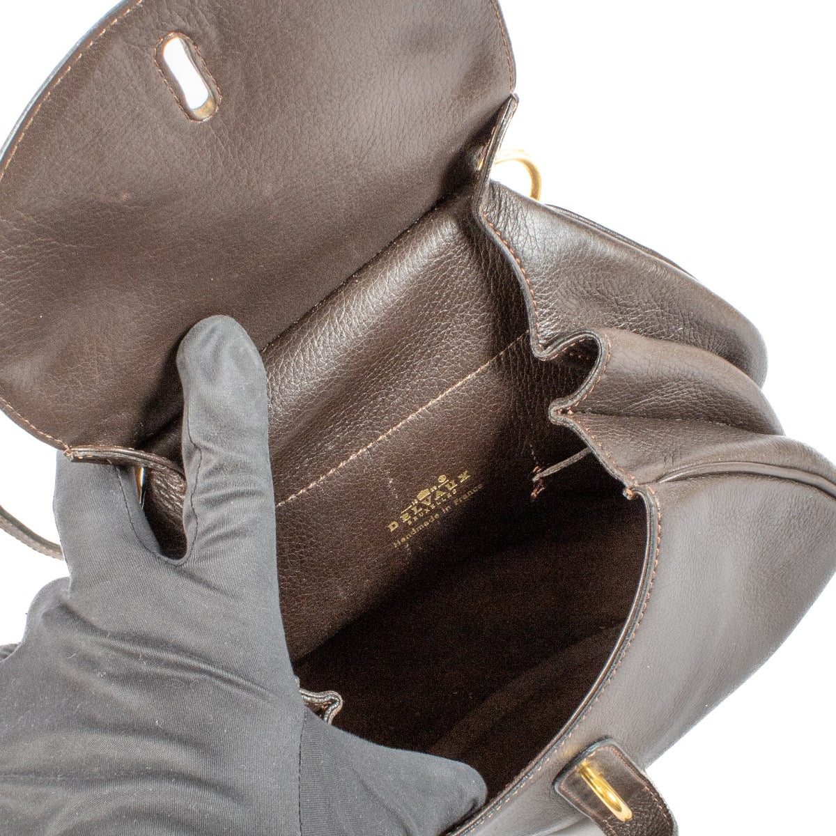 Shop safe ONLINE at Labellov in ANTWERP, Brussels and Knokke this 100% authentic second hand Delvaux Brown Cerceau PM Bag