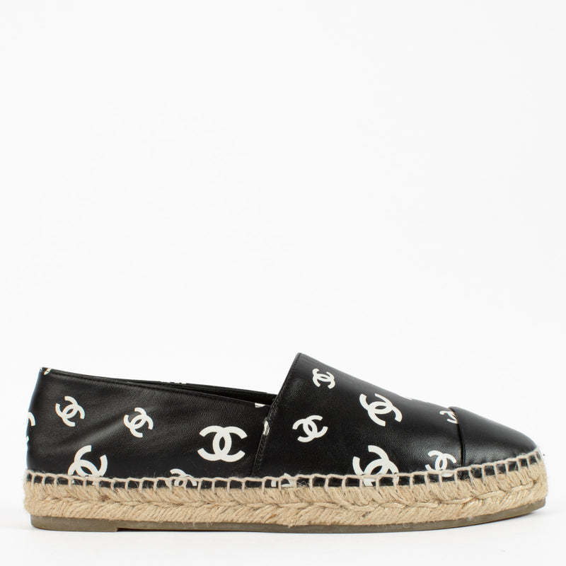 Chanel Black CC Espadrilles Sandals - size 40 for the best price at Labellov secondhand luxury