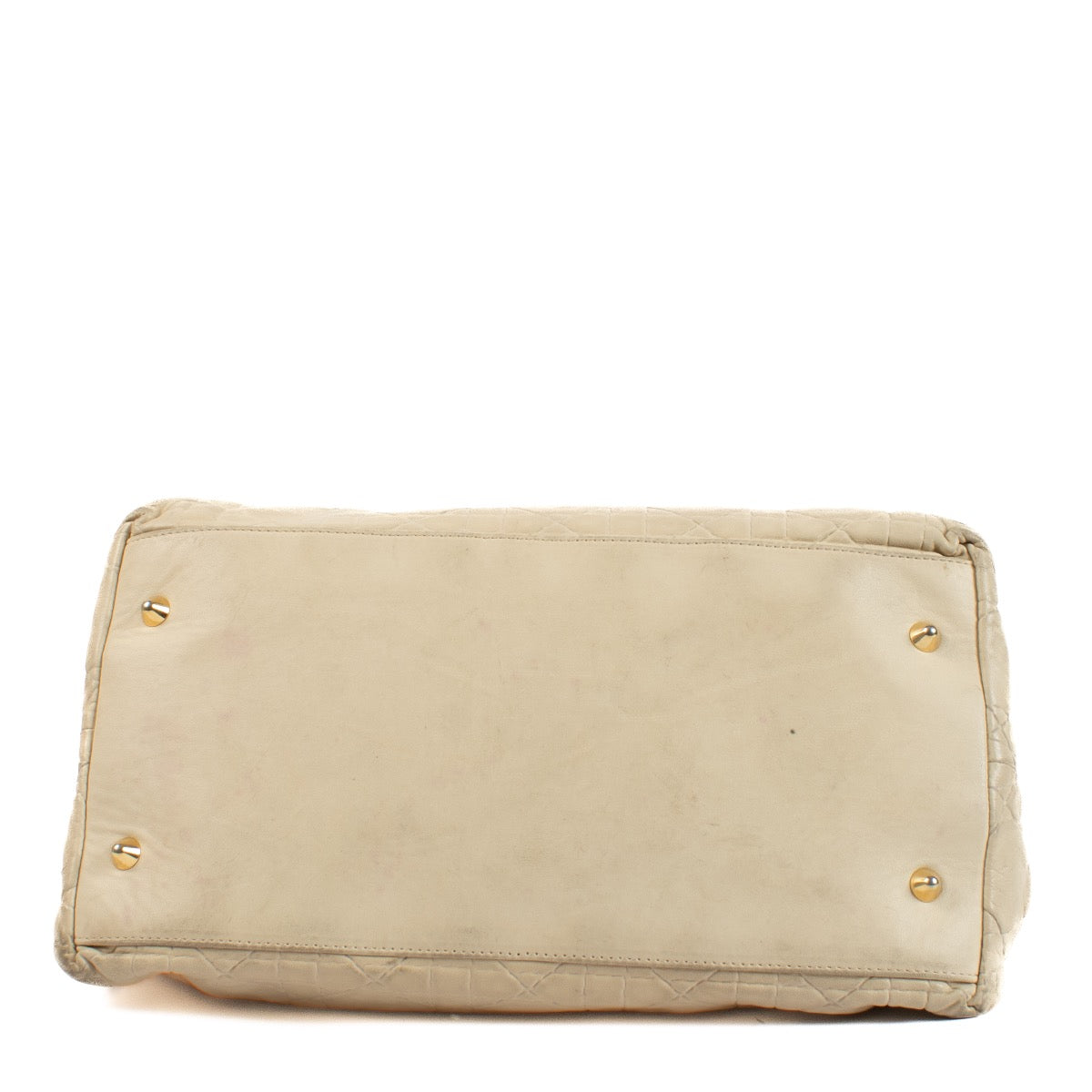 shop 100% authentic second hand Christian Dior Cannage Beige Leather Soft Lady Dior Tote Bag on Labellov.com