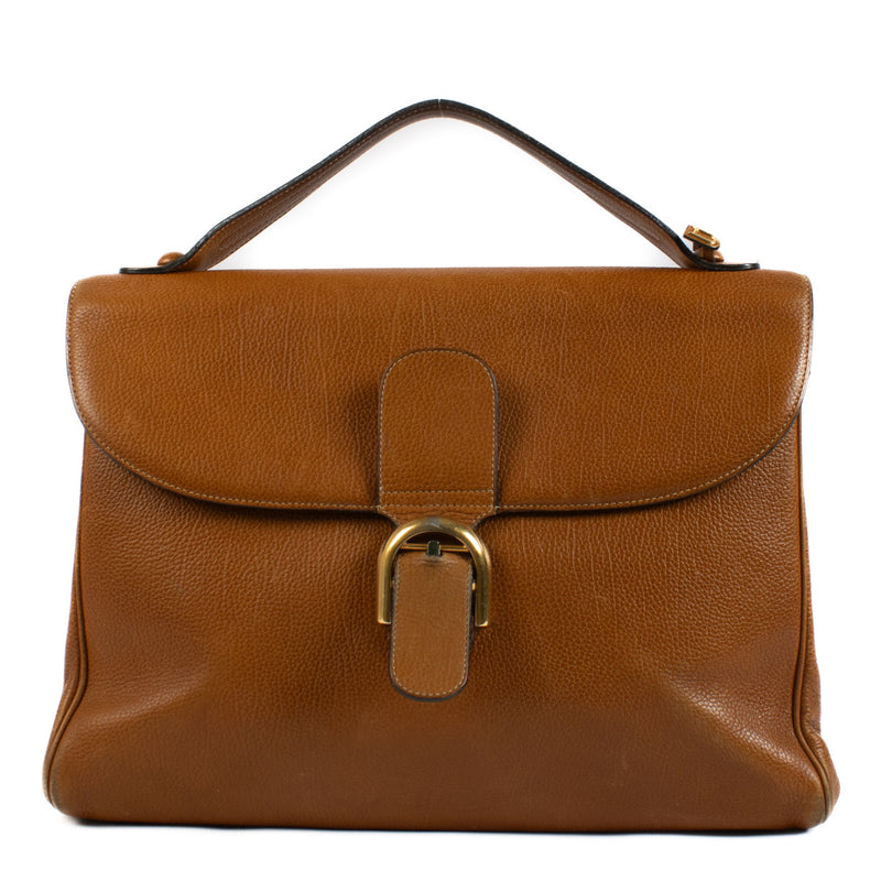 Delvaux Brillant Cognac Briefcase