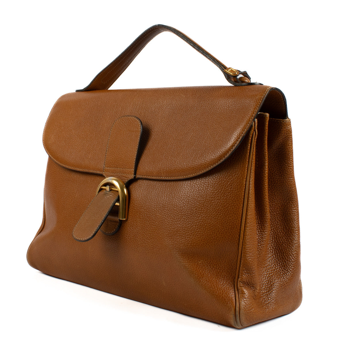Delvaux Brillant Cognac Briefcase