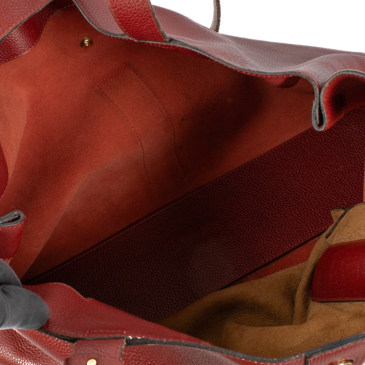 shop 100% authentic second hand Delvaux Red Buckle Tote Bag on Labellov.com