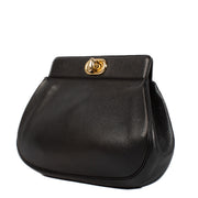 shop 100% authentic second hand Delvaux Vintage Black Leather Turnlock Clutch on Labellov.com