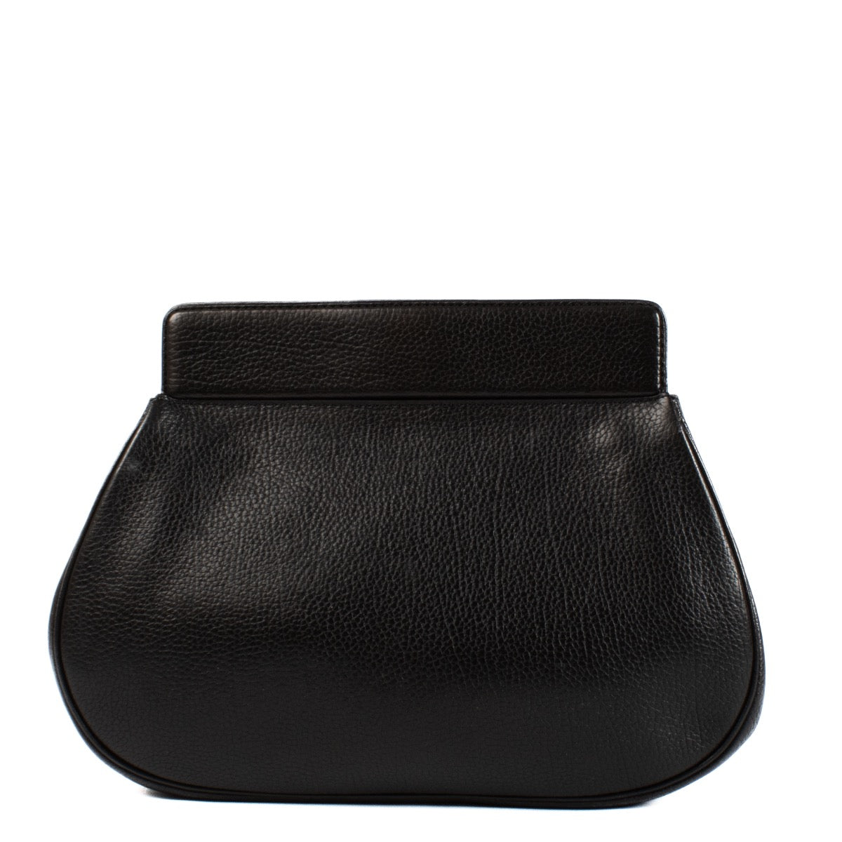 shop 100% authentic second hand Delvaux Vintage Black Leather Turnlock Clutch on Labellov.com