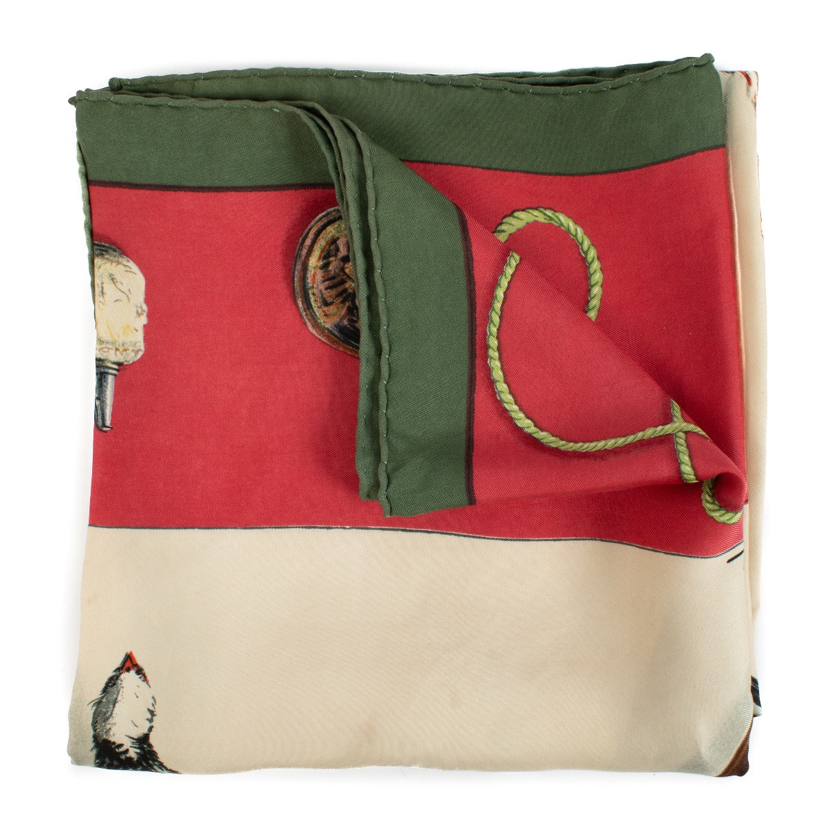 Foulard Hermès Les Fusils 90 Rouge