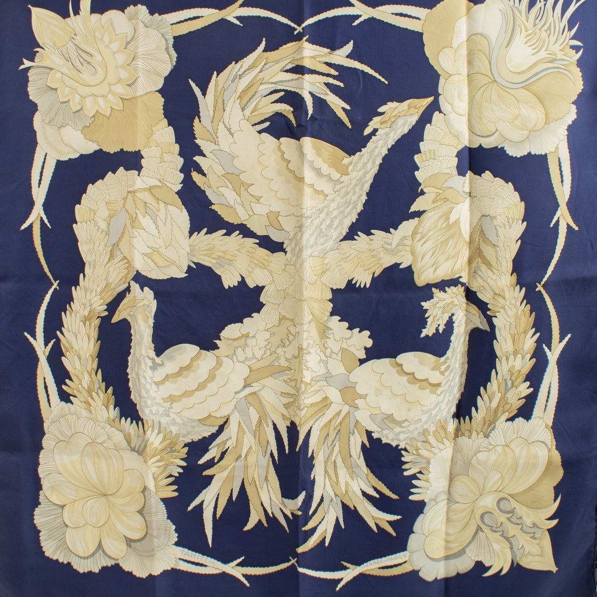 Hermès Blue Tahiti 90 Scarf