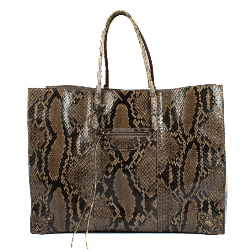 Balenciaga Beige Papier A6 Top Handle Bag