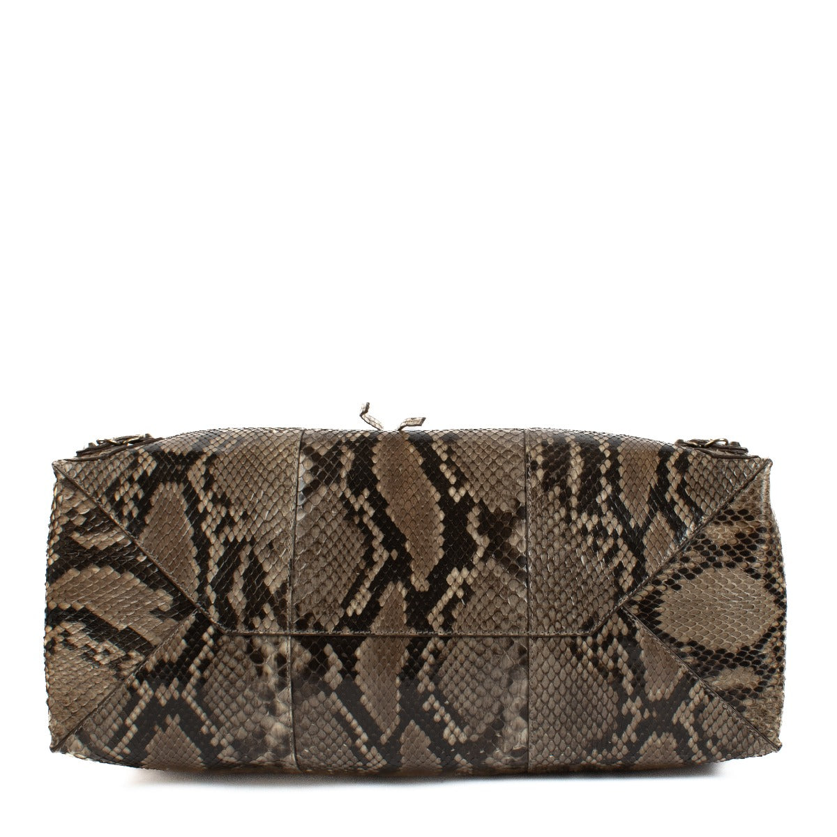 Balenciaga Brown Python Papier A4 Tote Bag