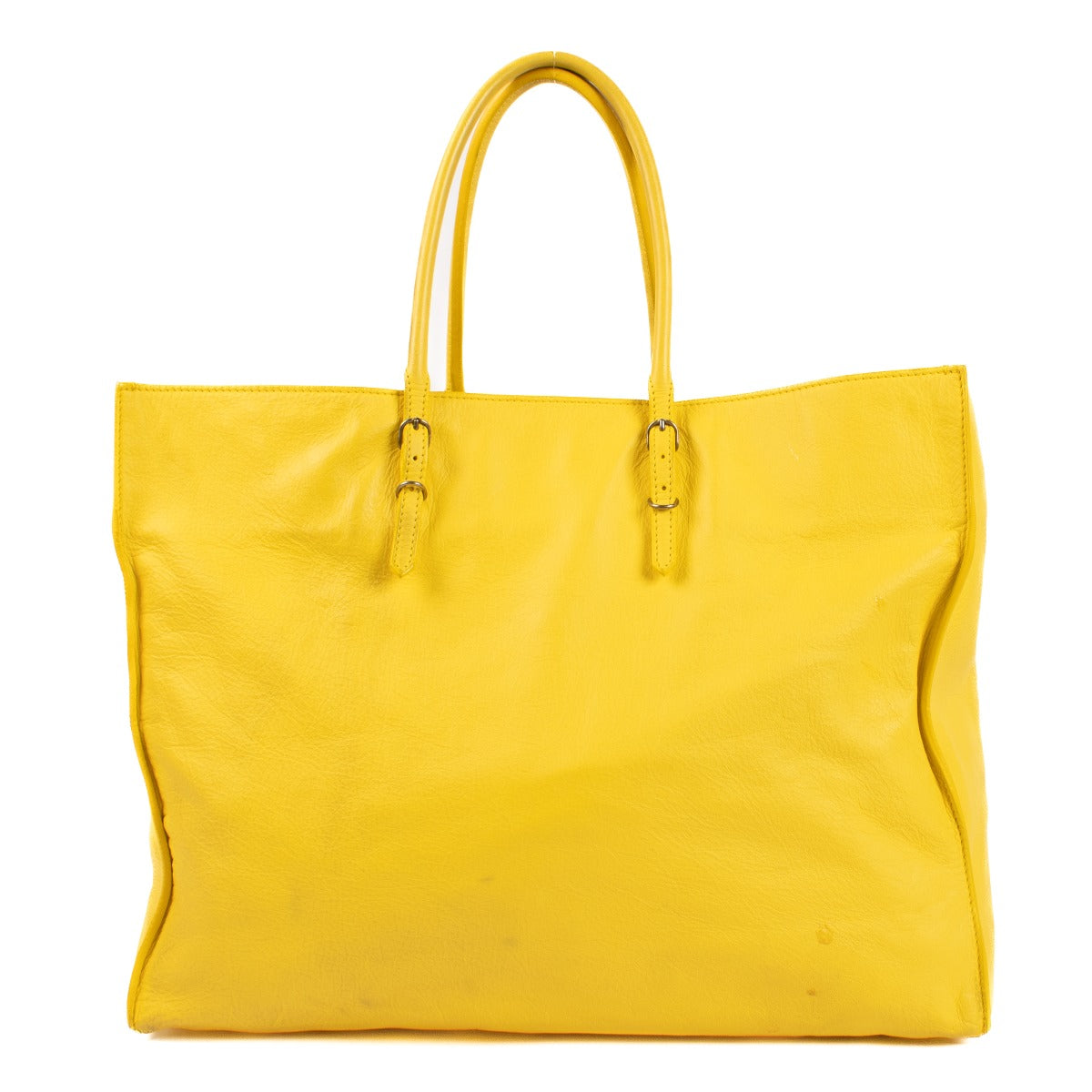 Balenciaga Fluo Yellow Papier A4 Tote Bag