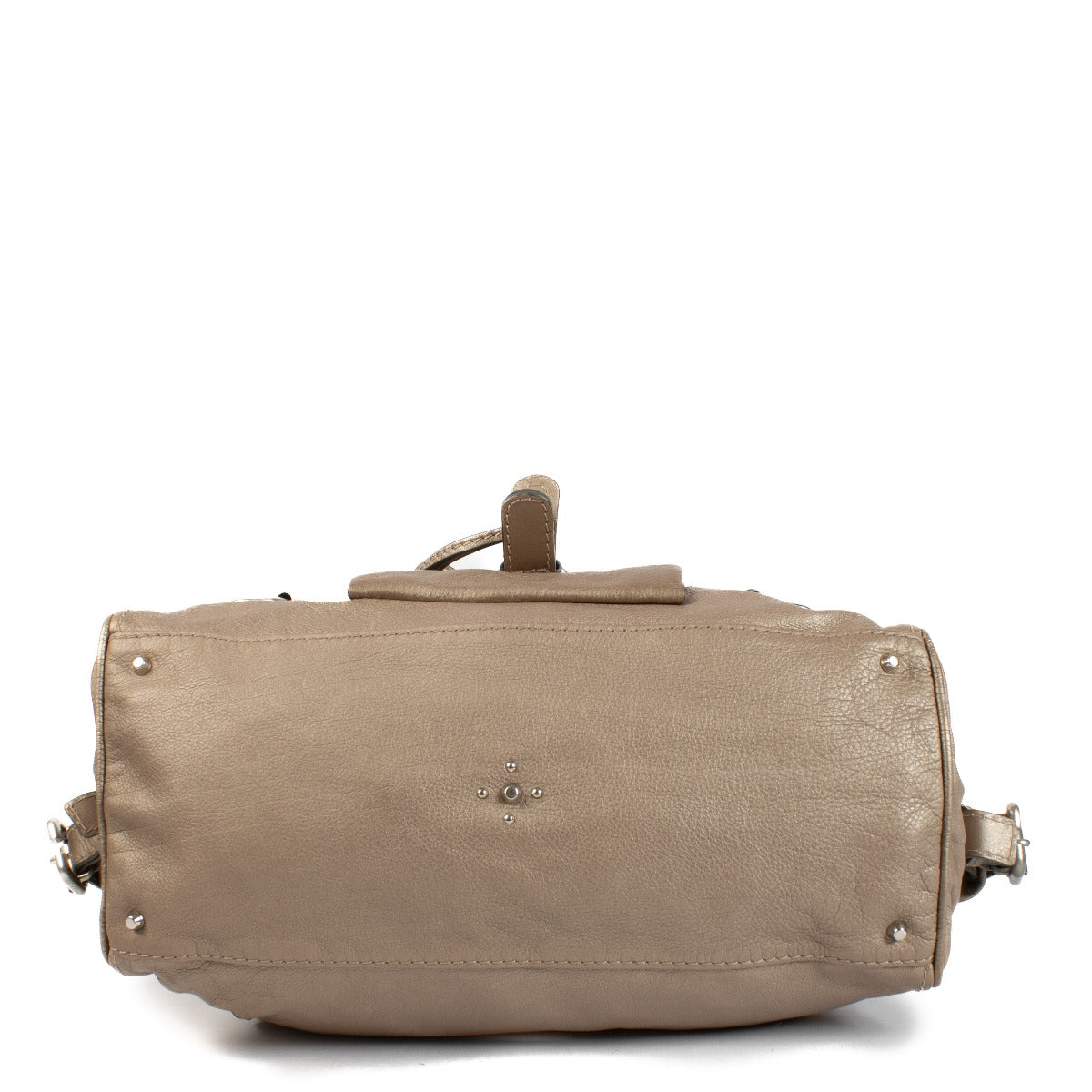Shop safe online at Labellov in Antwerp this 100% authentic second hand Chloé Grey Leather Paddington Padlock Handbag