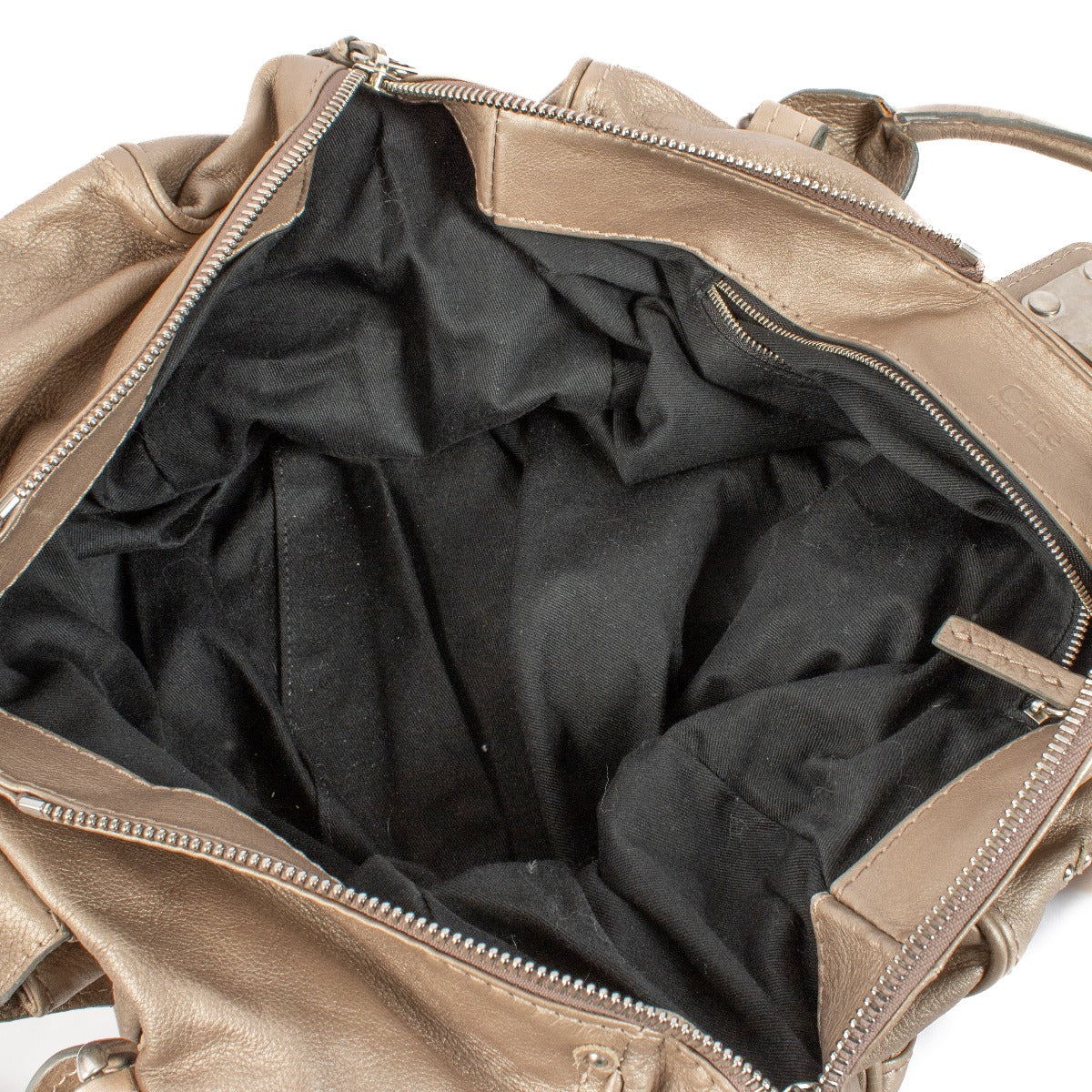 Shop safe online at Labellov in Antwerp this 100% authentic second hand Chloé Grey Leather Paddington Padlock Handbag