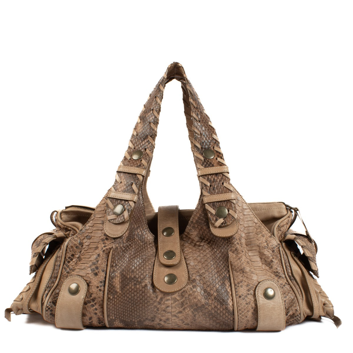 Shop 100% authentic secondhand Chloé Beige Python Top Handle on Labellov.com