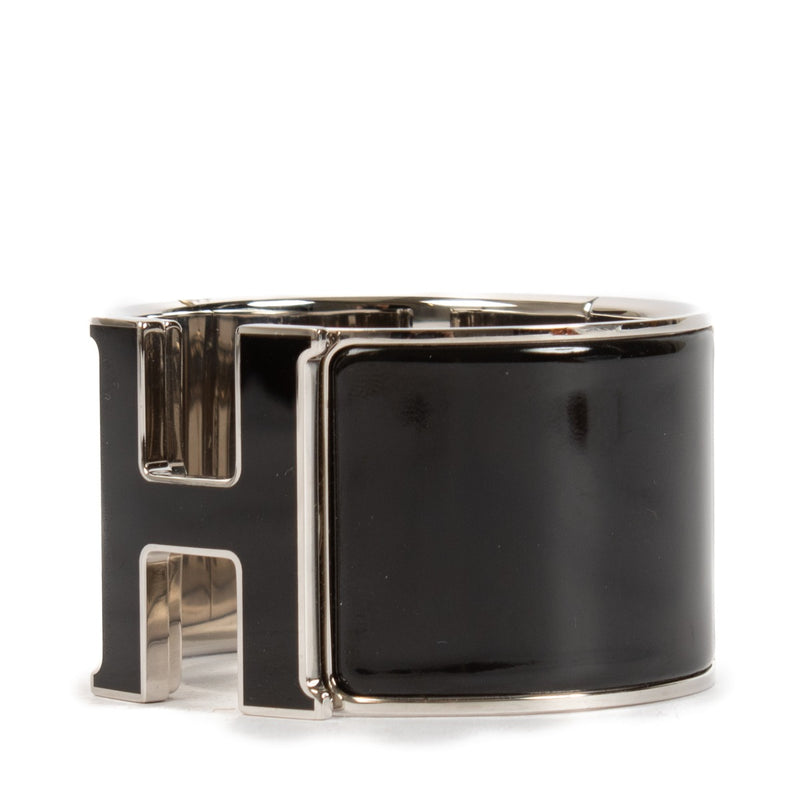 shop 100% authentic second hand Hermès Black Clic Clac H Large Bracelet on Labellov.com