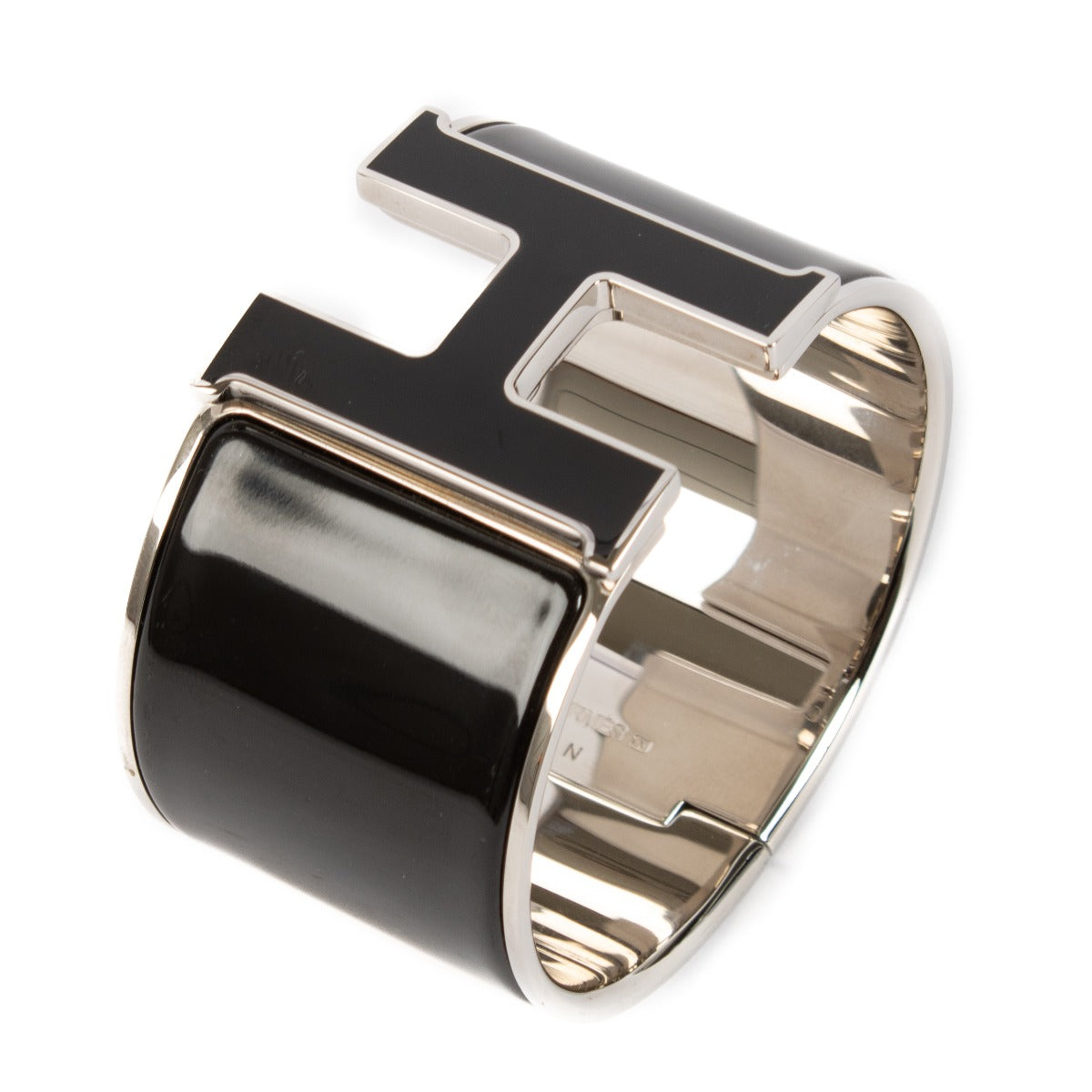 shop 100% authentic second hand Hermès Black Clic Clac H Large Bracelet on Labellov.com