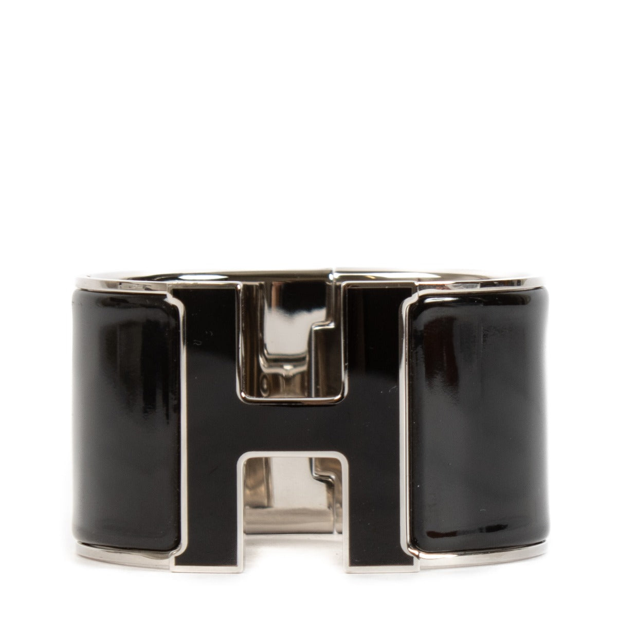 shop 100% authentic second hand Hermès Black Clic Clac H Large Bracelet on Labellov.com