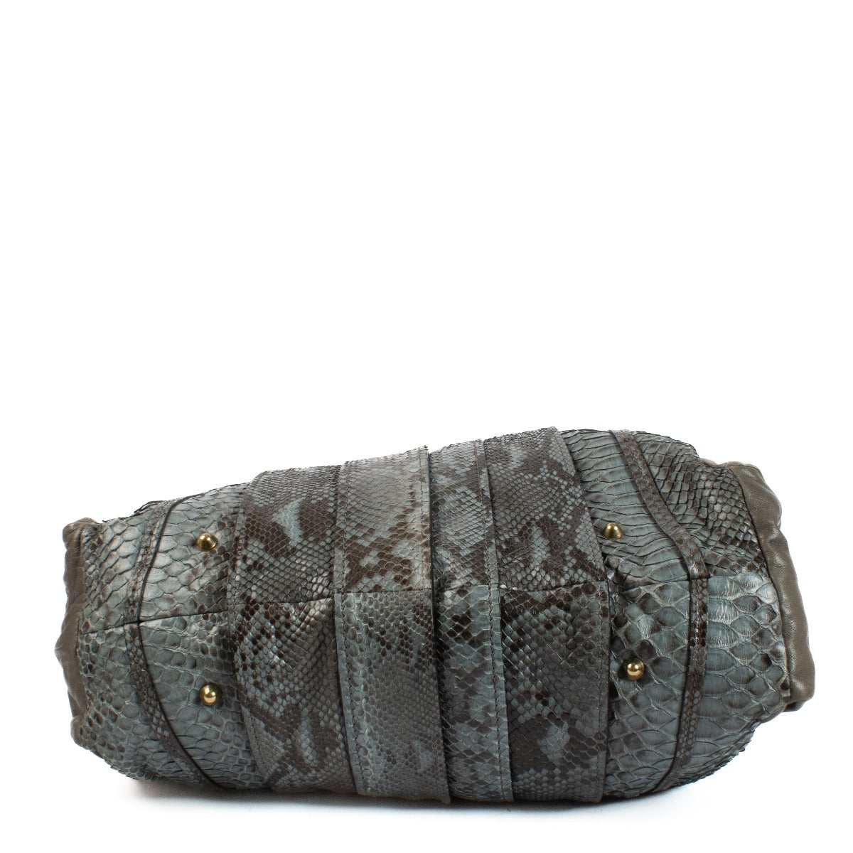 shop 100% authentic second hand Chloé Grey Leather/Blue Python Heloise Shoulder Bag on Labellov.com