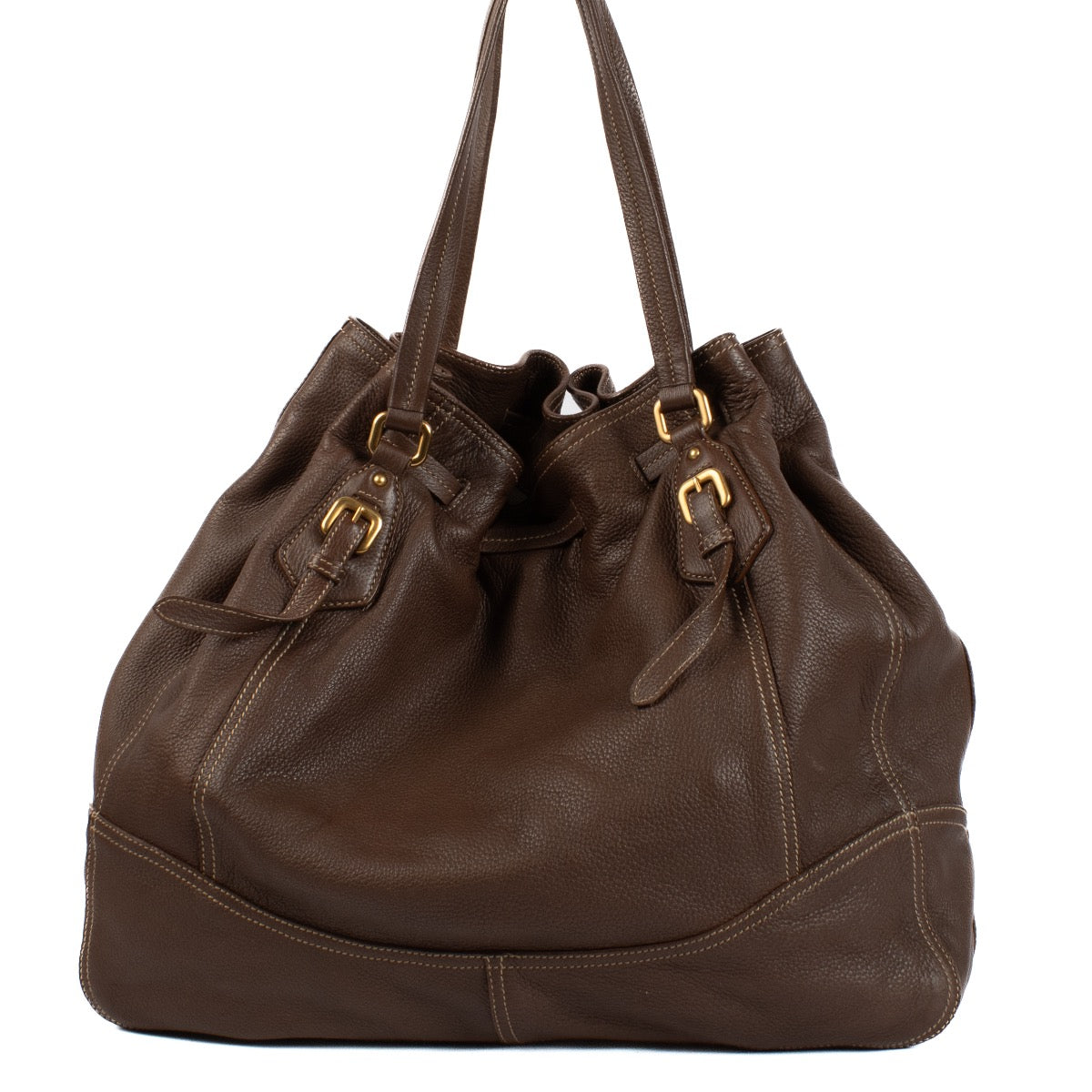 Shop 100% authentic secondhand Prada Brown Bruciato Cervo Deerskin Shoulder Bag on Labellov.com