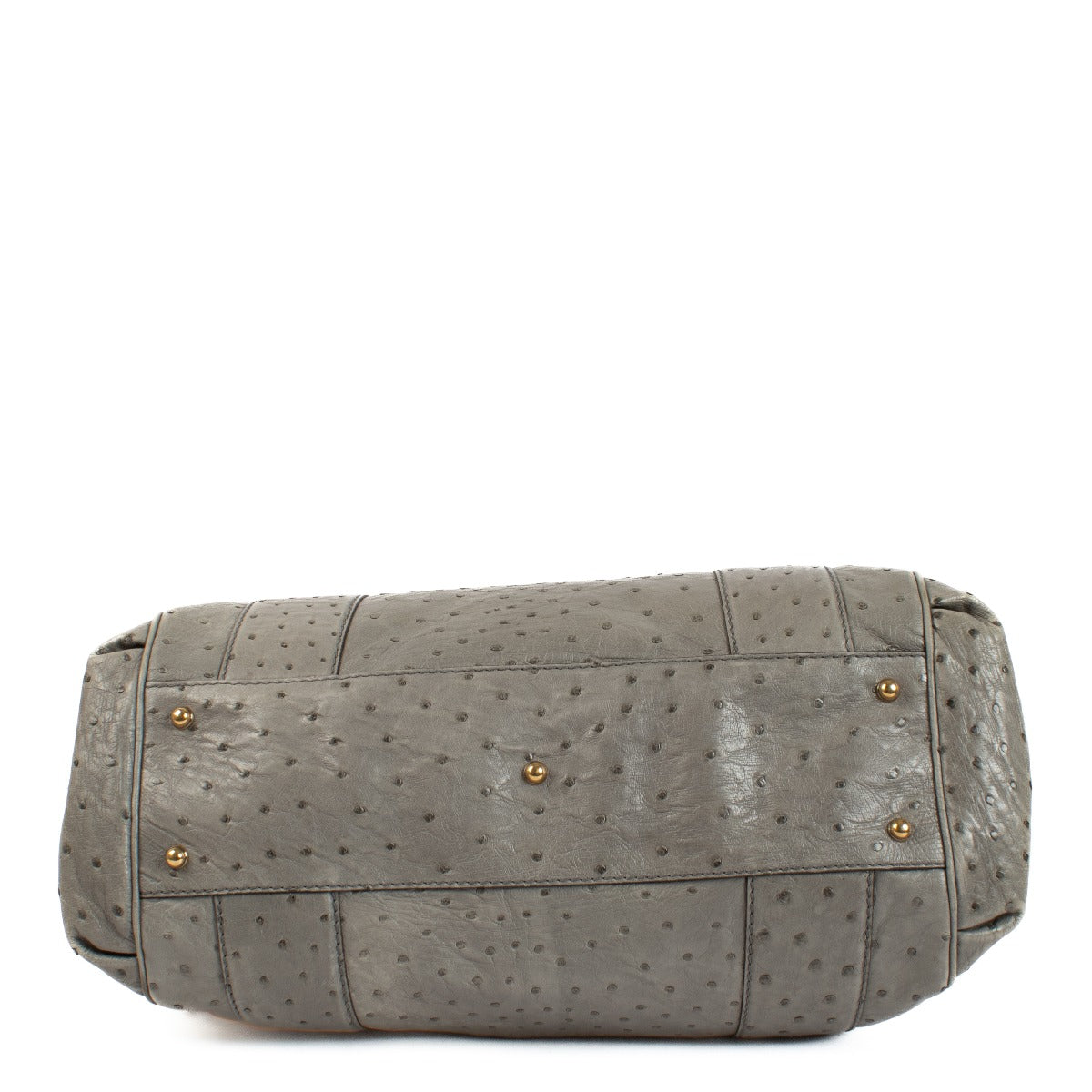 Shop 100% authentic secondhand Gucci Grey Ostrich Smilla Tote Bag on Labellov.com