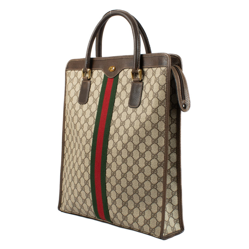 Gucci Vintage 1980s GG Supreme Ophidia Tote Bag