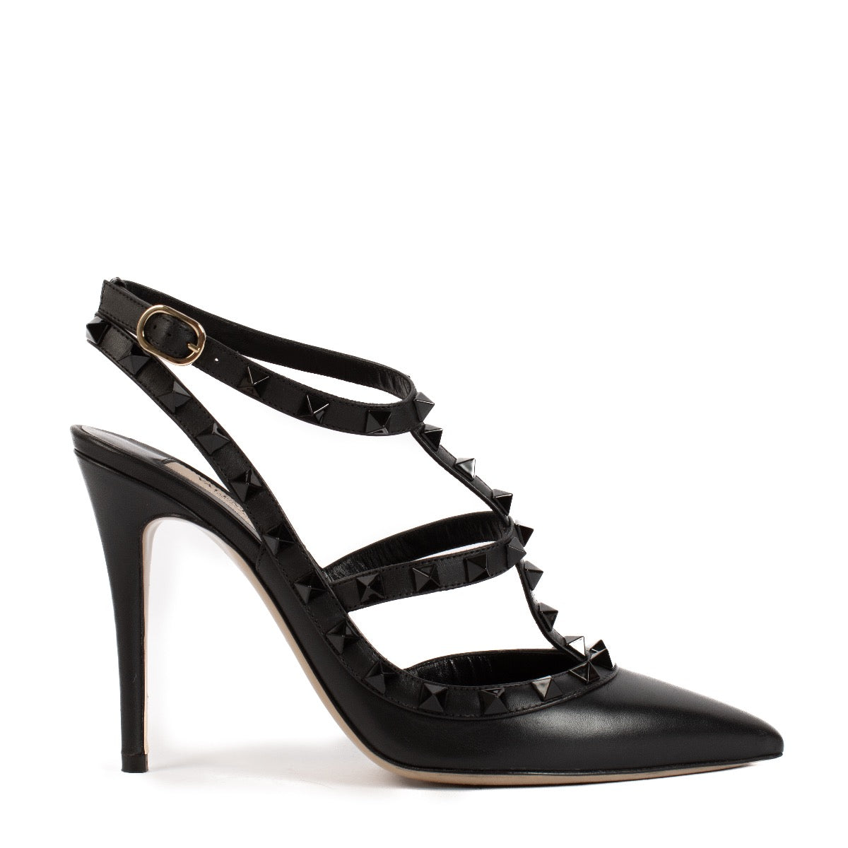 Shop 100% authentic secondhand Valentino Garavani Black Rockstud Caged Pumps - Size 38 on Labellov.com