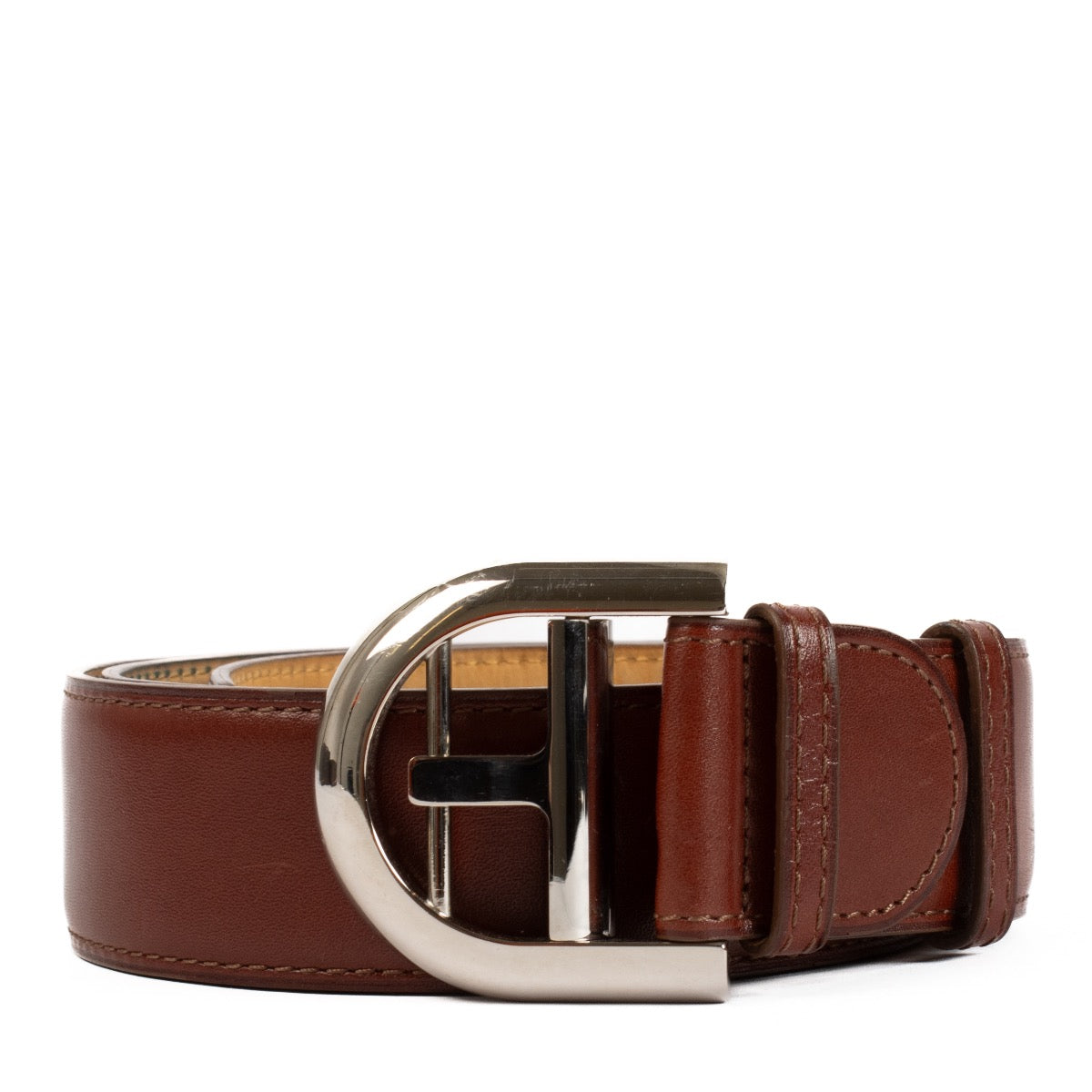 shop 100% authentic second hand Delvaux Burgundy Belt - Size 85 on Labellov.com