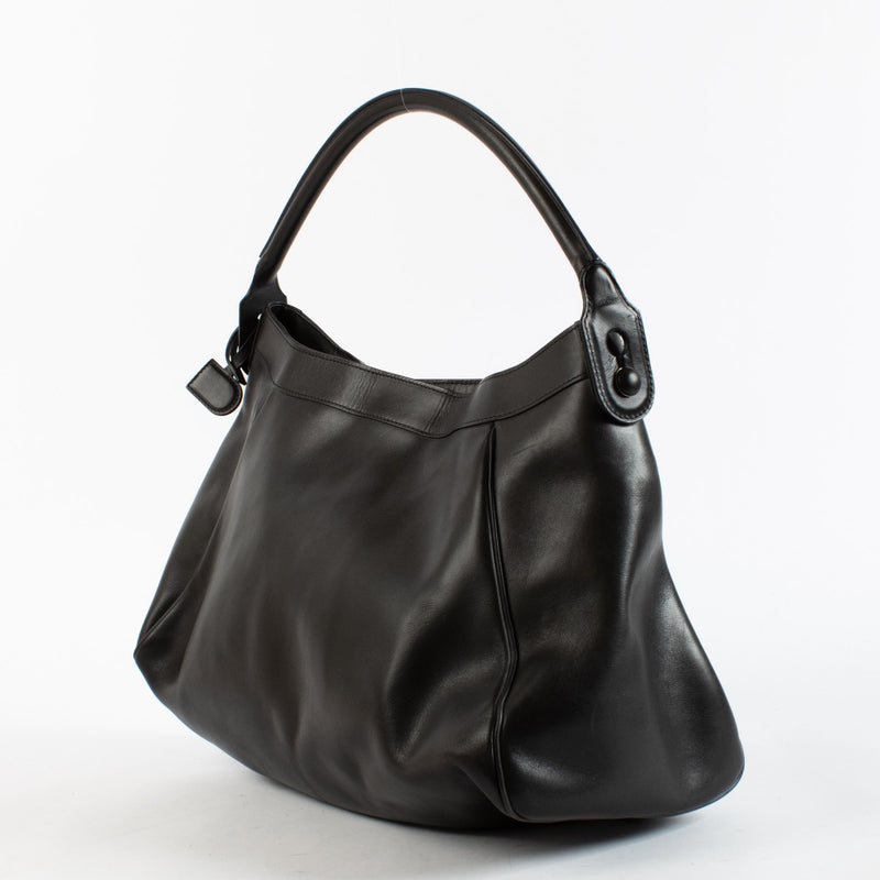 Authentic Preloved Delvaux Black Bridon Leather Shoulder bag on Labellov.com