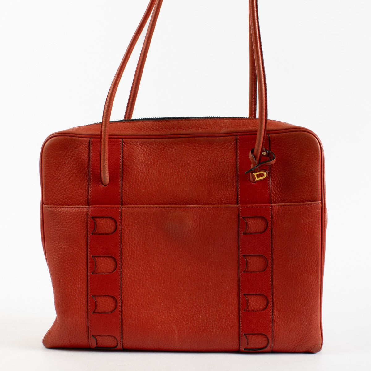 Delvaux Red Vintage Tote Bag