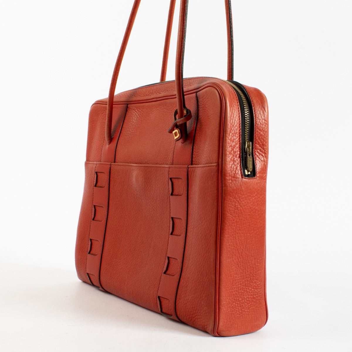 Delvaux Red Vintage Tote Bag