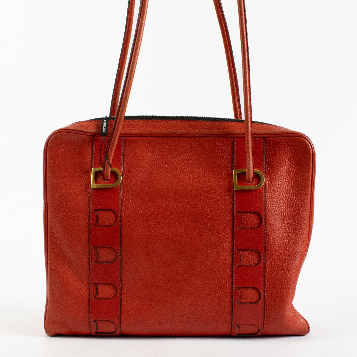 Delvaux Red Vintage Tote Bag