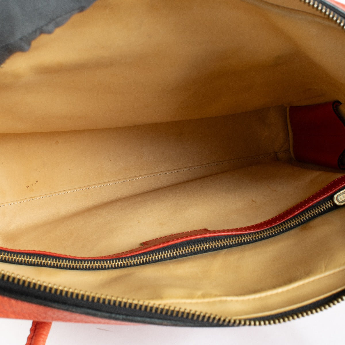 Delvaux Red Vintage Tote Bag