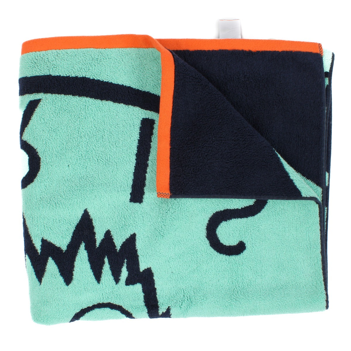Kenzo Blue Tiger Logo Beach Towel