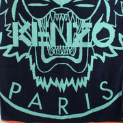Kenzo Blue Tiger Logo Beach Towel