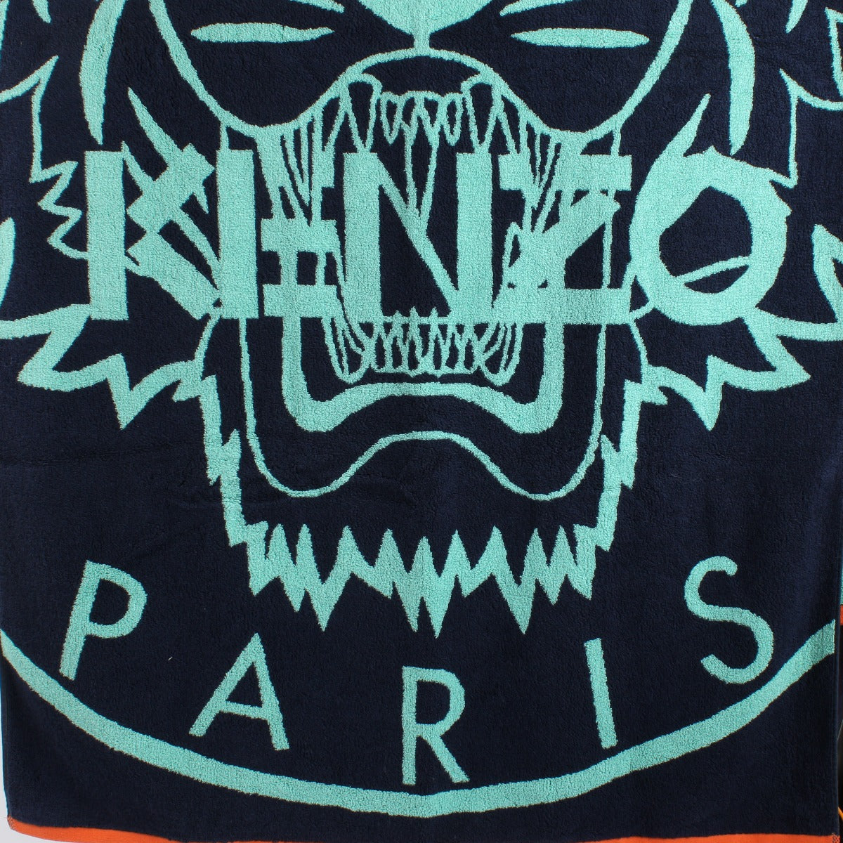 Kenzo Blue Tiger Logo Beach Towel