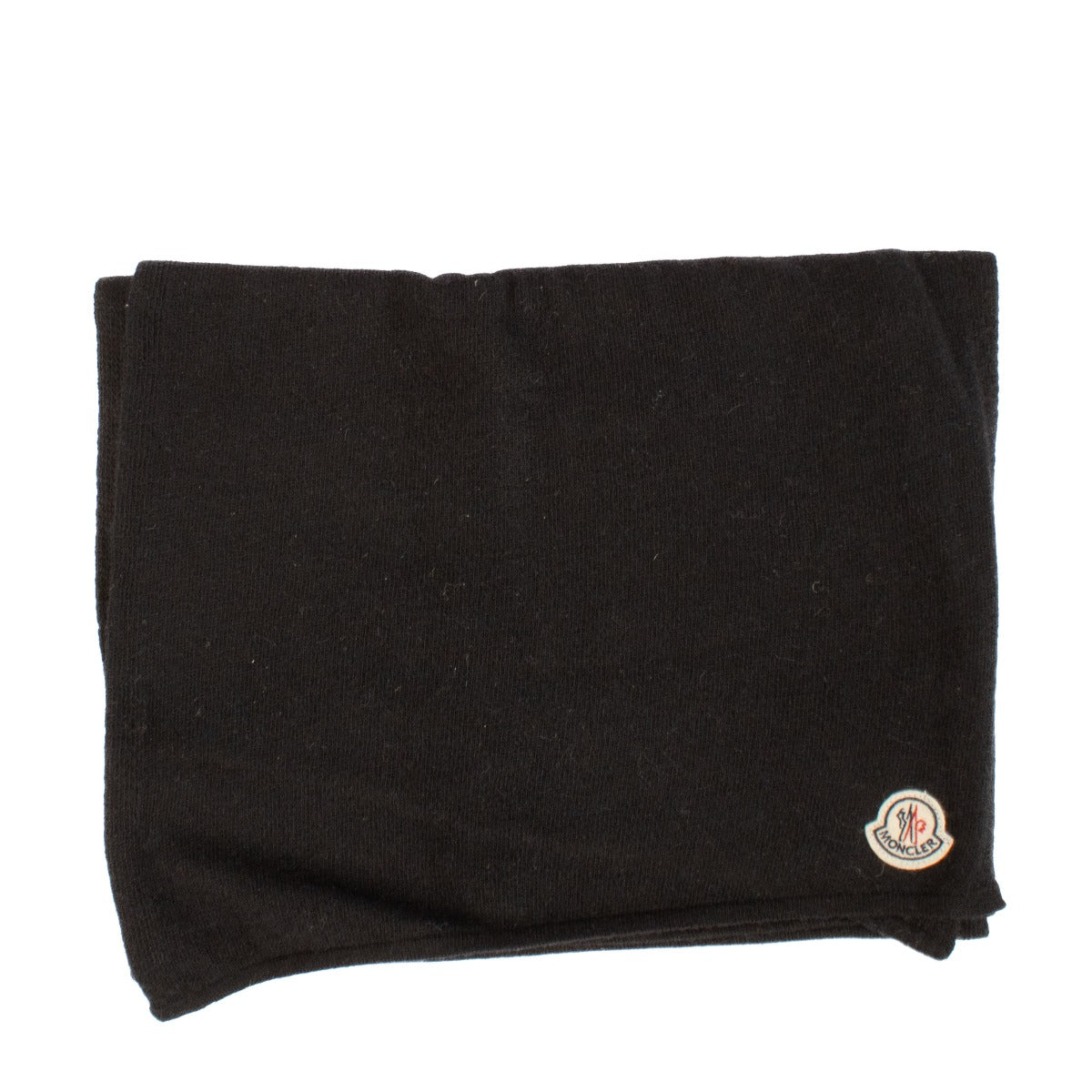 Moncler Black Wool Logo Scarf/Gloves Set