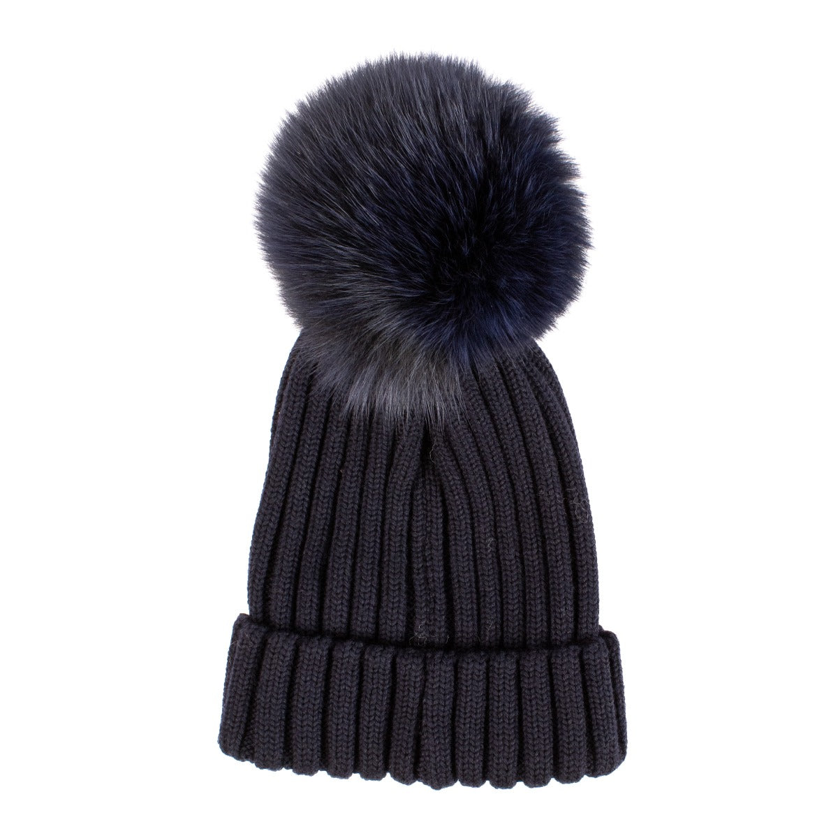 Moncler blauwe wollen muts- en sjaalset met logo