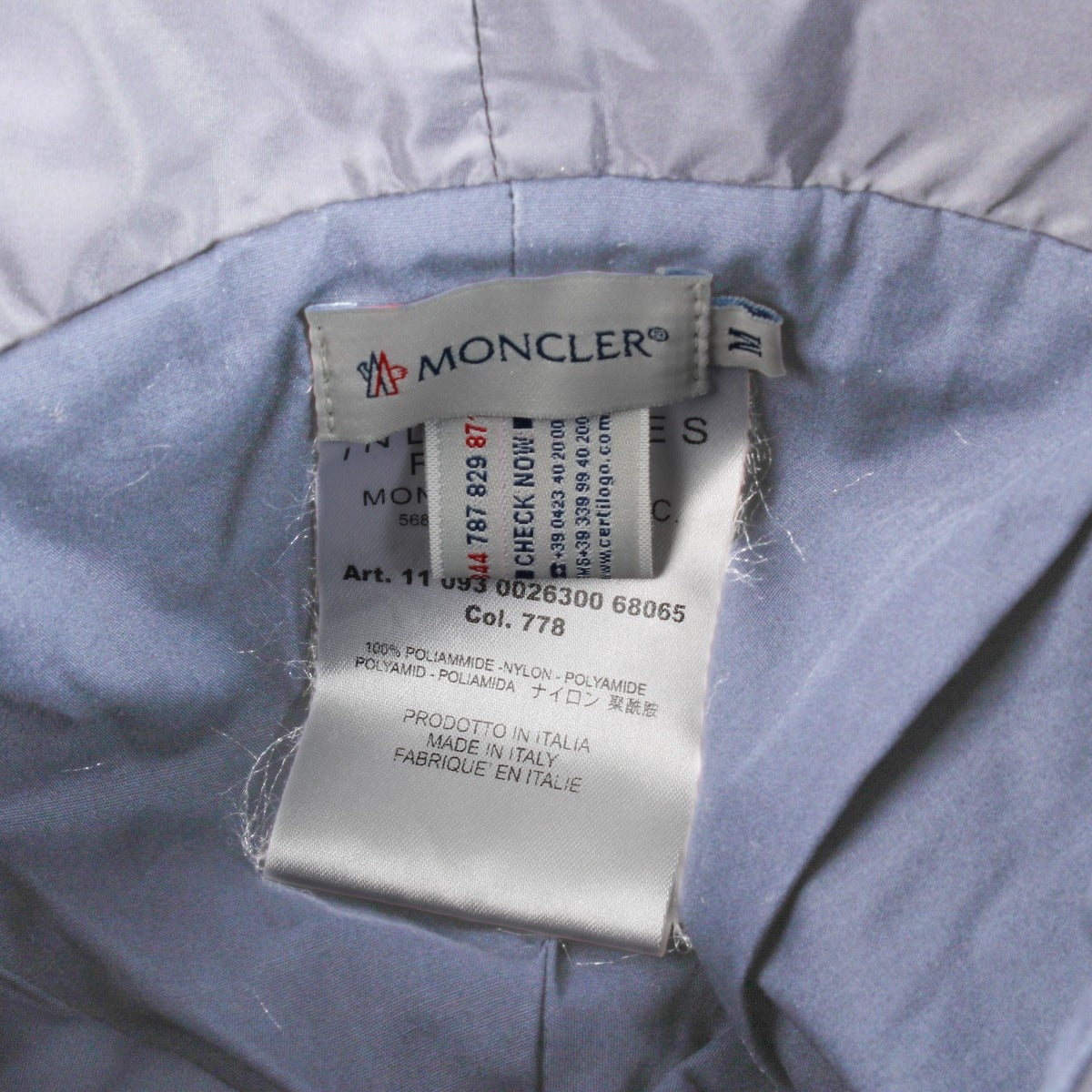 Chapeau bob Moncler en nylon bleu - Taille M