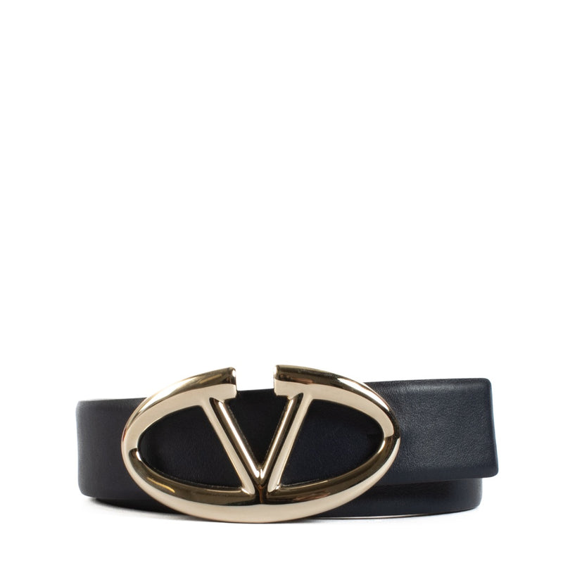 Shop safe online at Labellov in Antwerp, Brussels and Knokke this 100% authentic secondhand Valentino Garavani Navy Blue Belt - size 85