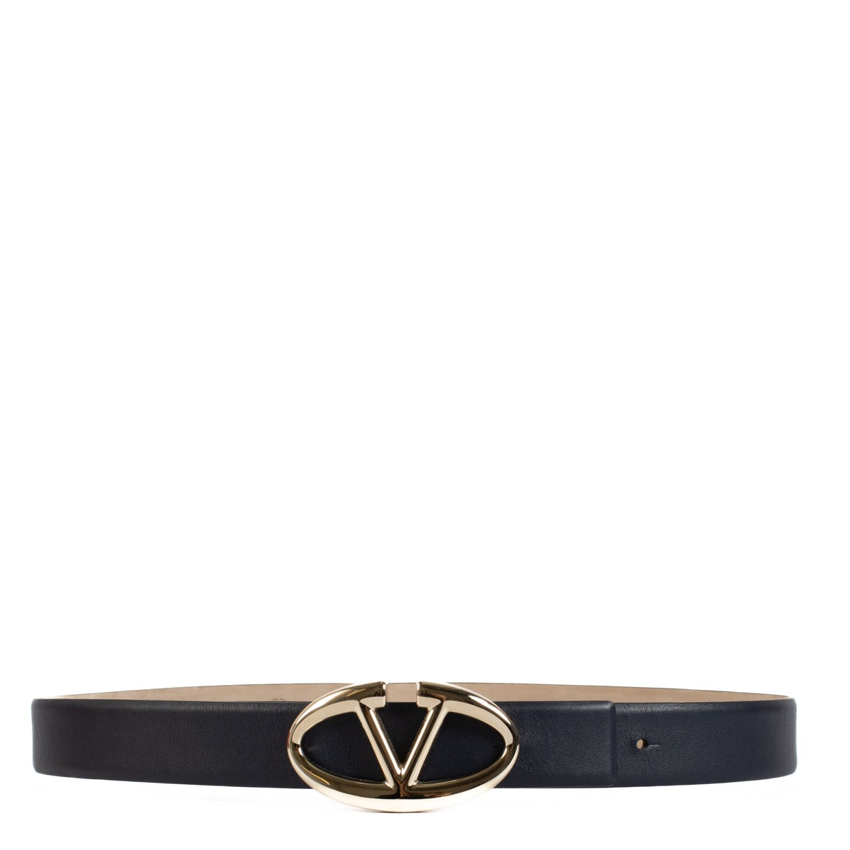 Shop safe online at Labellov in Antwerp, Brussels and Knokke this 100% authentic secondhand Valentino Garavani Navy Blue Belt - size 85