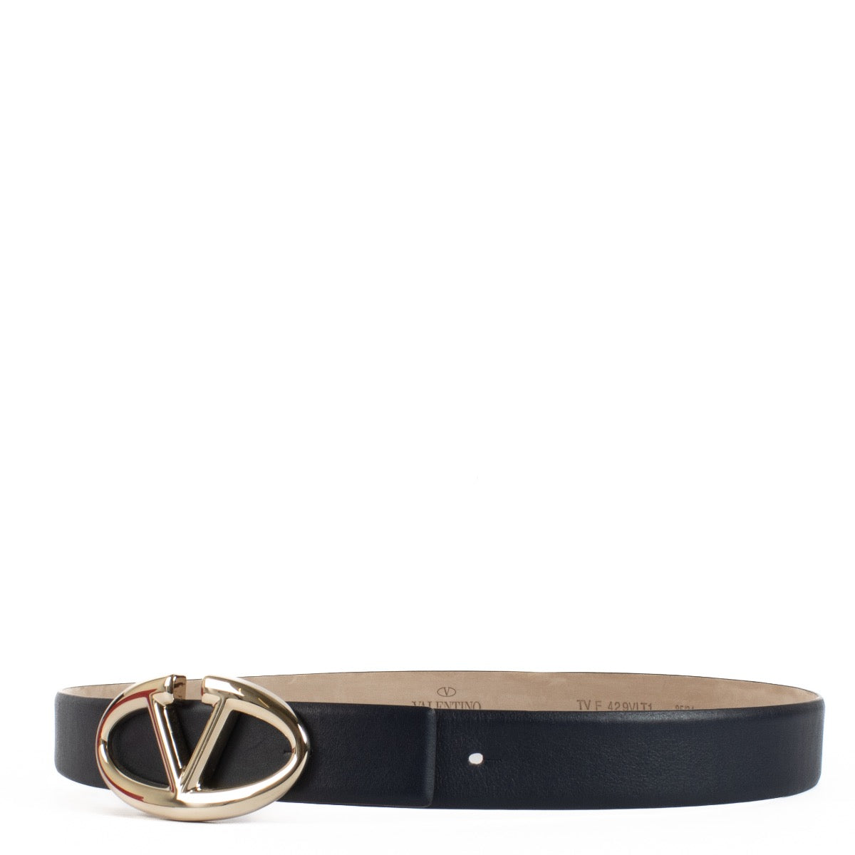 Shop safe online at Labellov in Antwerp, Brussels and Knokke this 100% authentic secondhand Valentino Garavani Navy Blue Belt - size 85