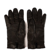 Valentino Garavani Black Leather VLogo Gloves