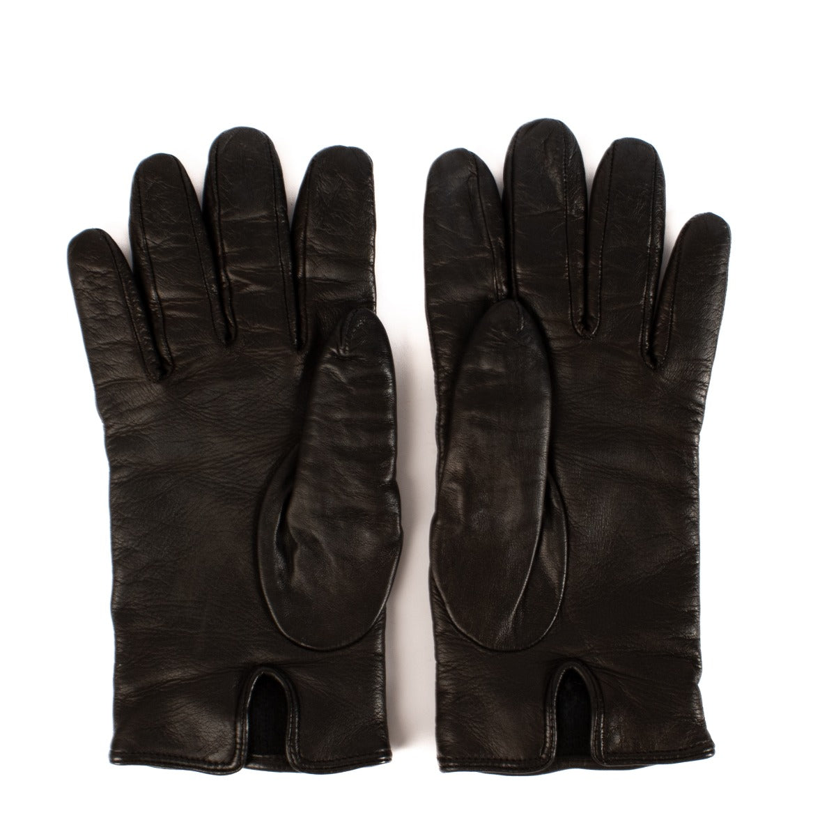 Valentino Garavani Black Leather VLogo Gloves