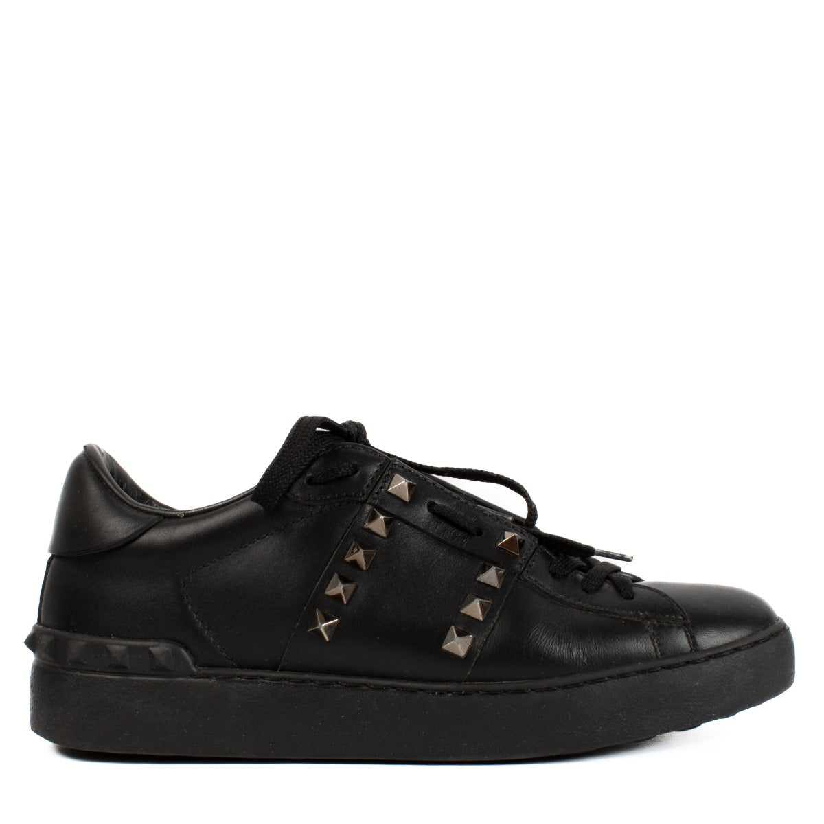 Valentino Garavani Black Leather Untitled Sneakers