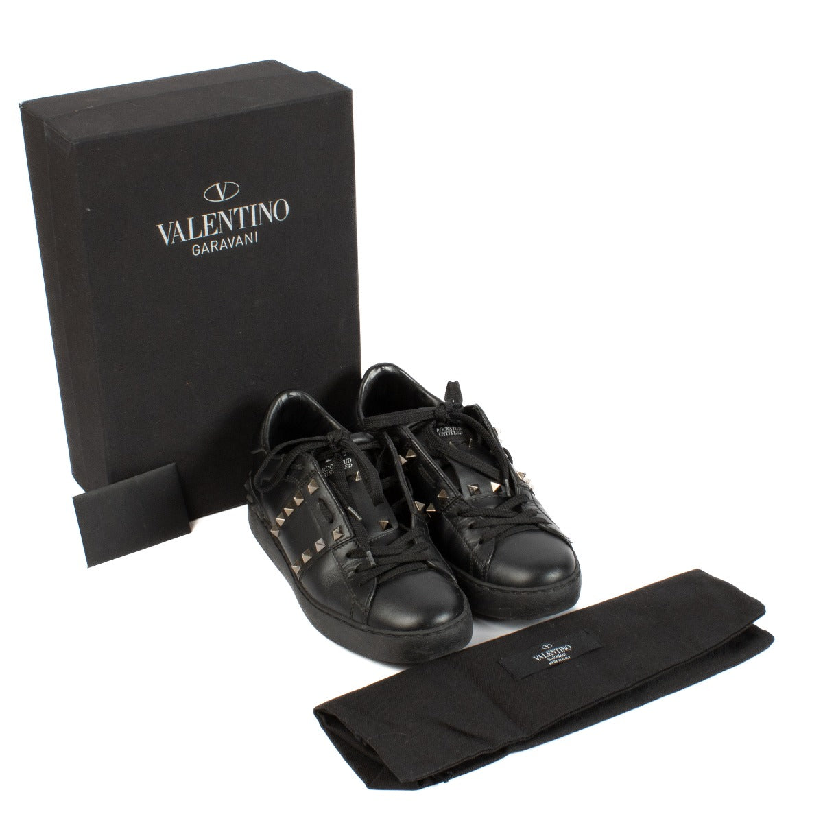 Valentino Garavani Black Leather Untitled Sneakers