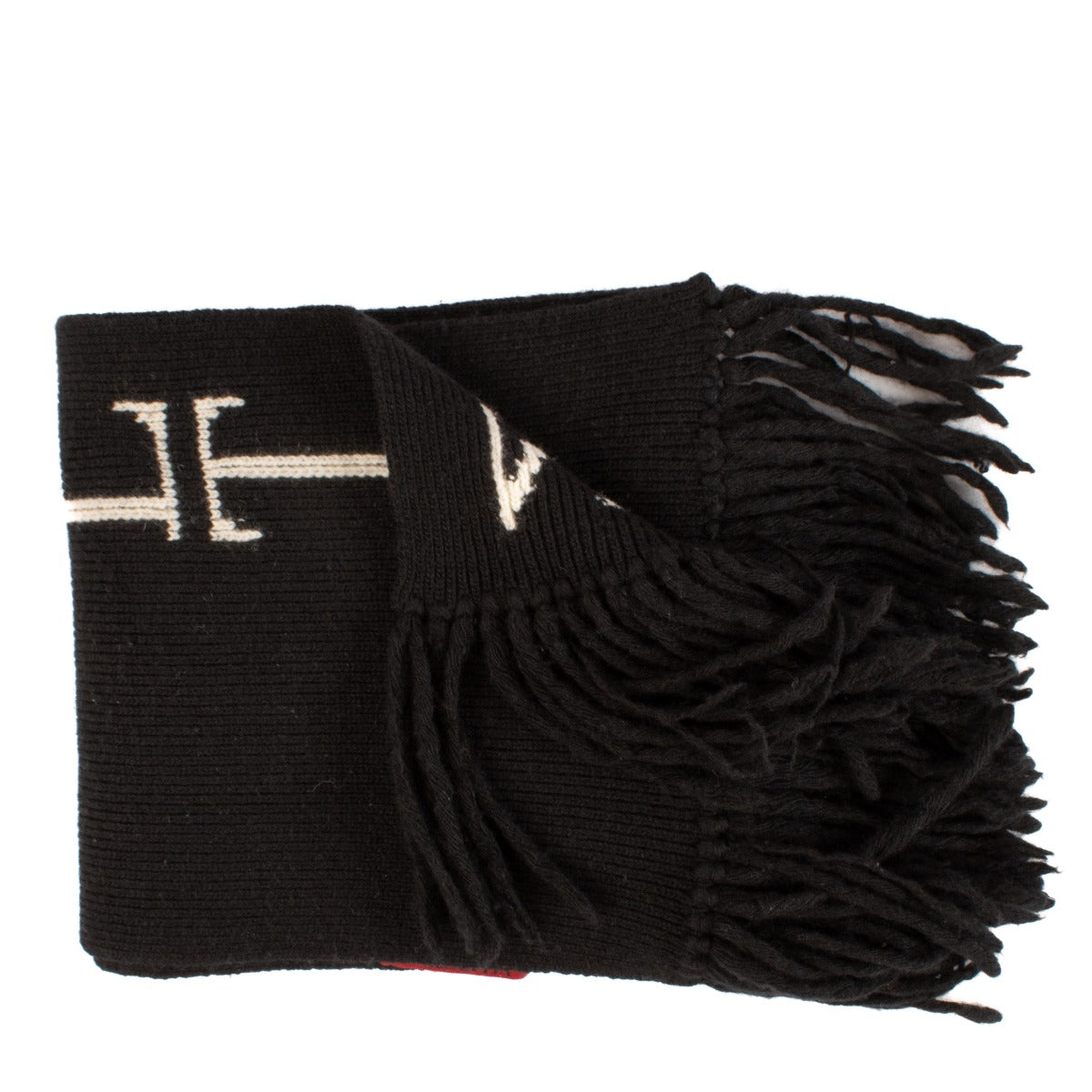 Ensemble bonnet et écharpe en cachemire mélangé noir VLTN Valentino